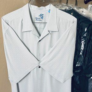 Tommy Bahama Camp Shirt 2XLT very light blue